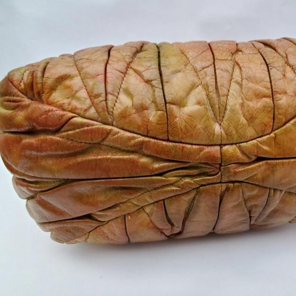 Miu Miu Metelasse Prada Leather purse hobo crossbody pink red yellow orang green - Picture 9 of 14